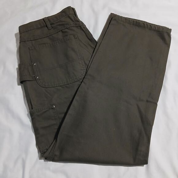 NWT DICKIES 38x34 Men's Olive Relaxed Fit Canvas Carpenter Pants 100% Cotton - Picture 5 of 13